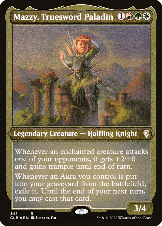 Mazzy, Truesword Paladin (CLB-541) - Commander Legends: Battle for Baldur's Gate Etched Foil