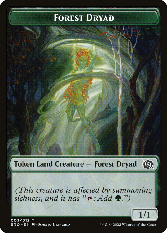 Forest Dryad (TBRO-003) - The Brothers' War Tokens Foil