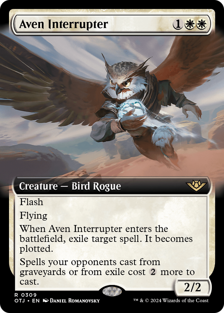 Aven Interrupter (Extended Art) [Outlaws of Thunder Junction]