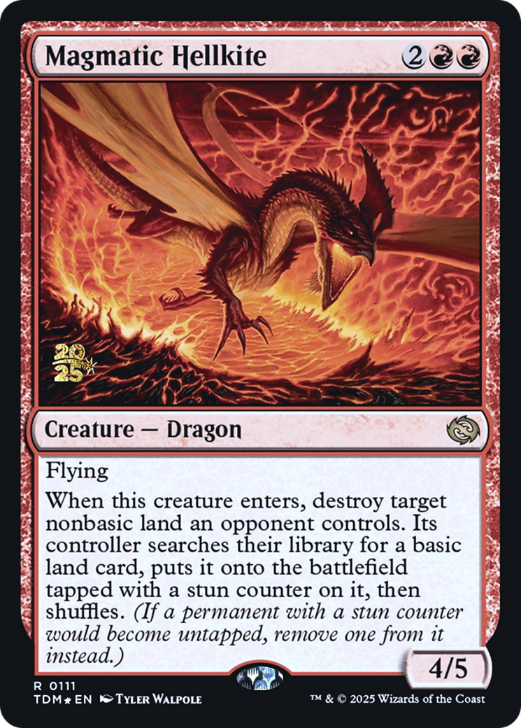 Magmatic Hellkite [Tarkir: Dragonstorm Prerelease Promos]