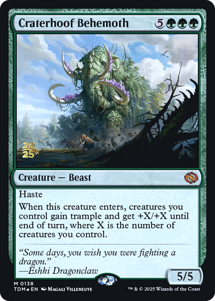 Craterhoof Behemoth [Tarkir: Dragonstorm Prerelease Promos]