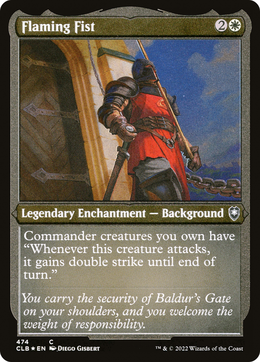Flaming Fist (Foil Etched) [Commander Legends: Battle for Baldur's Gate]