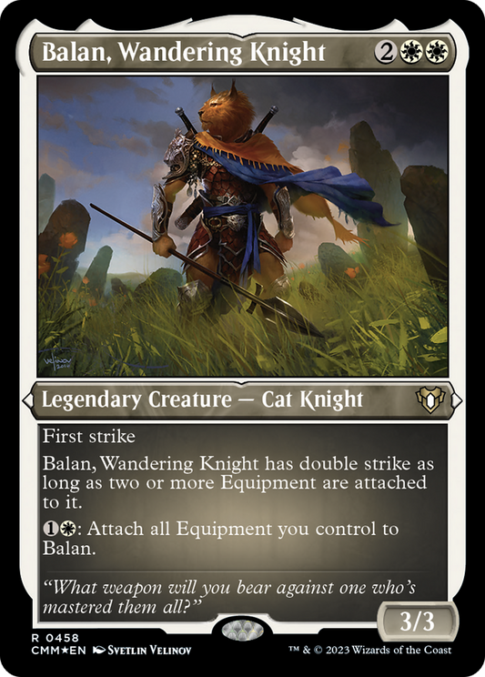 Balan, Wandering Knight (Foil Etched) [Commander Masters]