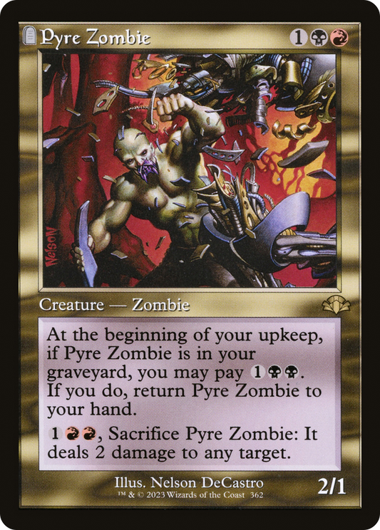 Pyre Zombie (Retro Frame) (DMR-362) - Dominaria Remastered: (tombstone) Foil