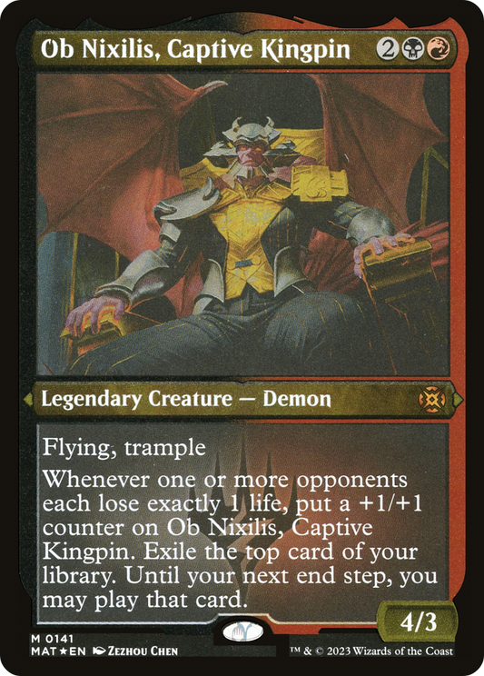 Ob Nixilis, Captive Kingpin (Foil Etched) [March of the Machine: The Aftermath]
