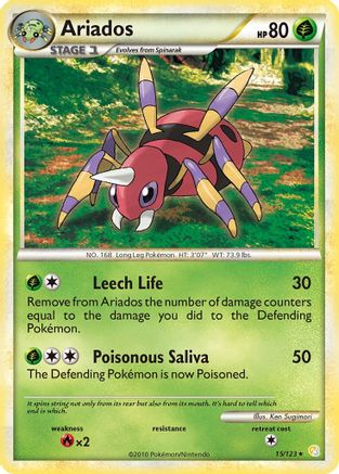 Ariados  - Reverse Holofoil HeartGold SoulSilver - Rare