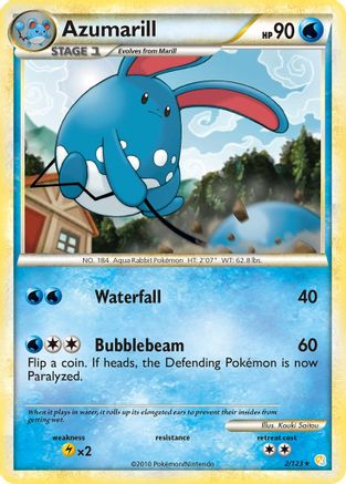 Azumarill  - Reverse Holofoil HeartGold SoulSilver - Holo Rare