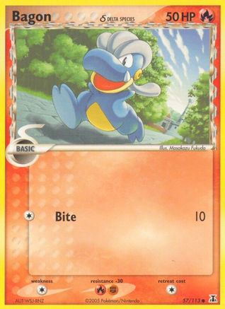 Bagon 057/113  - Reverse Holofoil Delta Species - Common