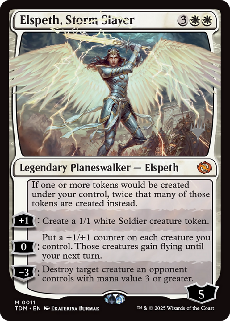 Elspeth, Storm Slayer [Tarkir: Dragonstorm Promos]