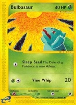 Bulbasaur (95) 095/165  - Reverse Holofoil Expedition - Common