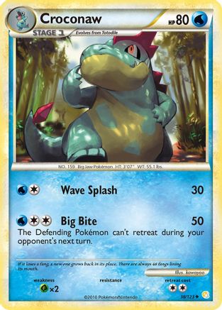 Croconaw  HeartGold SoulSilver - Uncommon