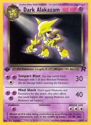 Dark Alakazam (18) 018  - Unlimited Team Rocket - Rare