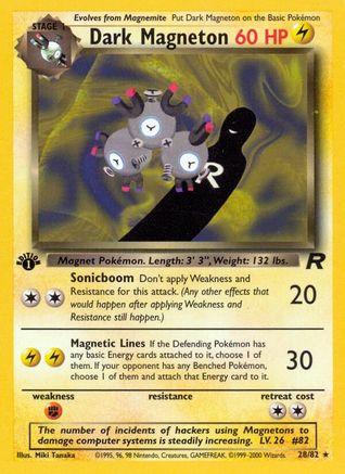 Dark Magneton (28) 028  - Unlimited Team Rocket - Rare
