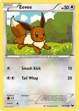 Eevee (84) 084  - Reverse Holofoil Dark Explorers - Common