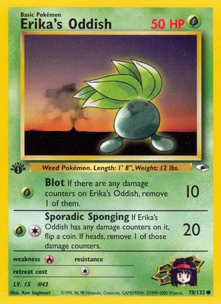 Erika's Oddish (78) 078  - Unlimited Gym Heroes - Common