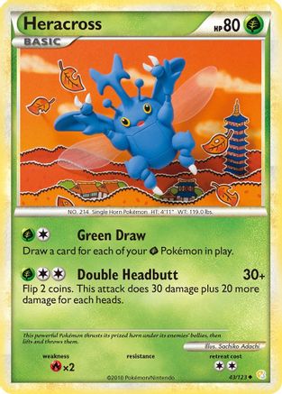 Heracross  - Reverse Holofoil HeartGold SoulSilver - Uncommon