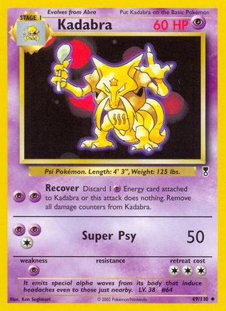 Kadabra  - Reverse Holofoil Legendary Collection - Uncommon