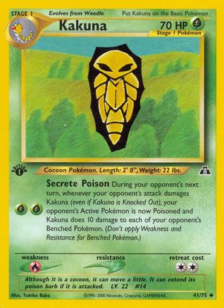 Kakuna 041  - 1st Edition Neo Discovery - Uncommon