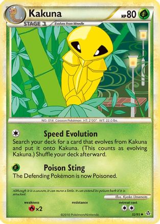 Kakuna  - Reverse Holofoil Unleashed - Uncommon