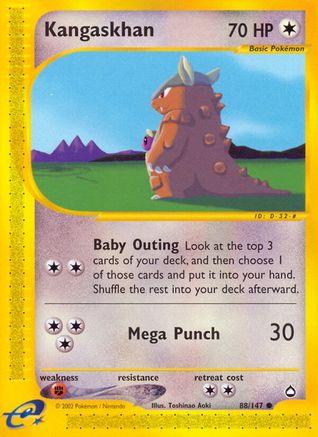 Kangaskhan  - Reverse Holofoil Aquapolis - Common