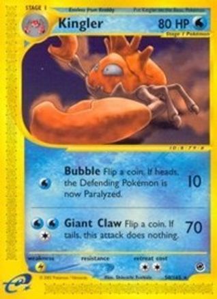 Kingler (50)  - Reverse Holofoil Expedition - Rare