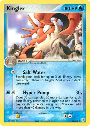 Kingler  - Reverse Holofoil FireRed & LeafGreen - Rare