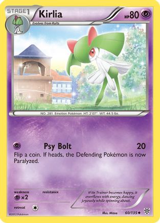 Kirlia  - Reverse Holofoil Plasma Storm - Uncommon