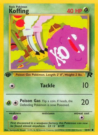 Koffing 058  - Unlimited Team Rocket - Common