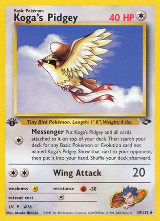 Koga's Pidgey (49) 049  - Unlimited Gym Challenge - Uncommon