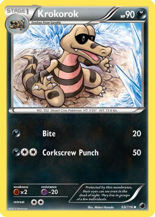 Krokorok  - Reverse Holofoil Plasma Freeze - Uncommon