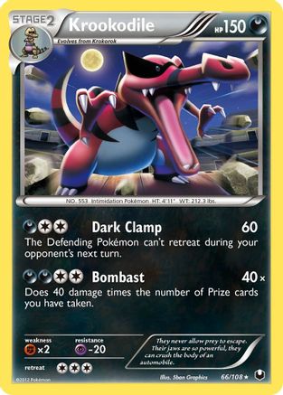 Krookodile  - Reverse Holofoil Dark Explorers - Holo Rare