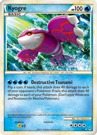Kyogre (Shiny)  - Holofoil Call of Legends - Shiny Holo Rare