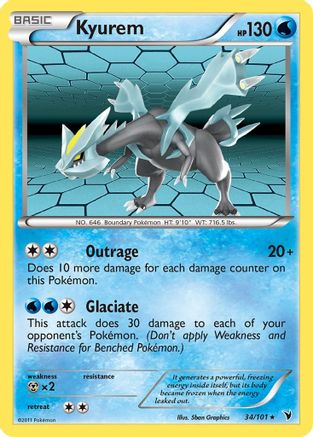 Kyurem  - Holofoil Noble Victories - Holo Rare