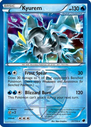 Kyurem (Team Plasma)  - Reverse Holofoil Plasma Freeze - Holo Rare