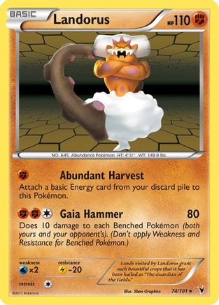 Landorus  - Holofoil Noble Victories - Holo Rare