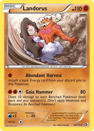 Landorus 085  - Holofoil Legendary Treasures - Holo Rare