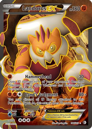 Landorus EX (144 Full Art)  - Holofoil Boundaries Crossed - Ultra Rare