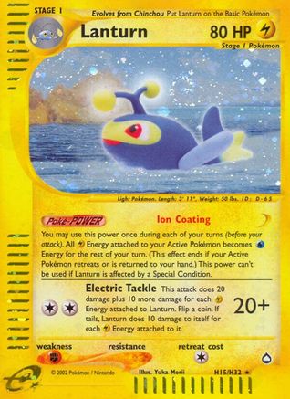 Lanturn (H15)  - Holofoil Aquapolis - Holo Rare