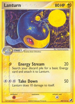 Lanturn  - Reverse Holofoil Unseen Forces - Uncommon