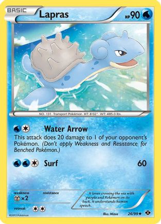 Lapras (26)  - Reverse Holofoil Next Destinies - Uncommon