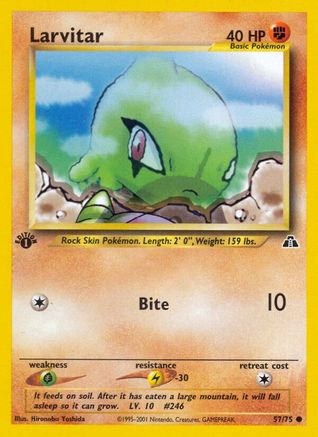 Larvitar 057  - Unlimited Neo Discovery - Common