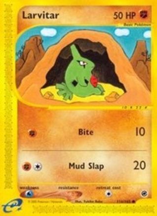 Larvitar  - Reverse Holofoil Expedition - Common
