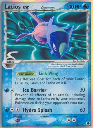 Latios ex (Delta Species)  - Holofoil Dragon Frontiers - Ultra Rare