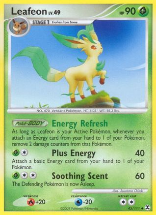 Leafeon 045  - Reverse Holofoil Rising Rivals - Uncommon