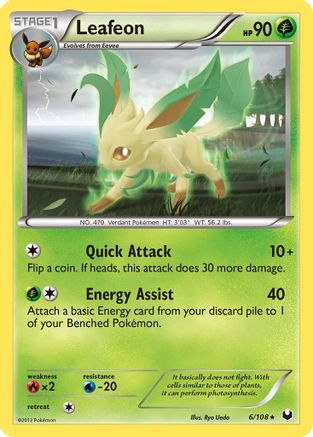 Leafeon  - Reverse Holofoil Dark Explorers - Rare