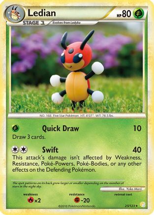 Ledian  HeartGold SoulSilver - Rare