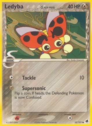 Ledyba (Delta Species) 053  Dragon Frontiers - Common