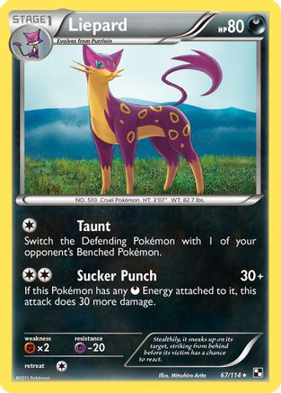 Liepard  Black and White - Rare
