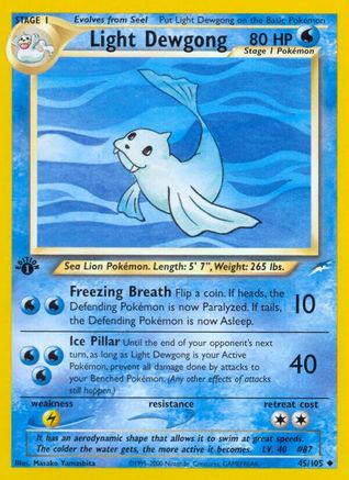 Light Dewgong 045  - Unlimited Neo Destiny - Uncommon