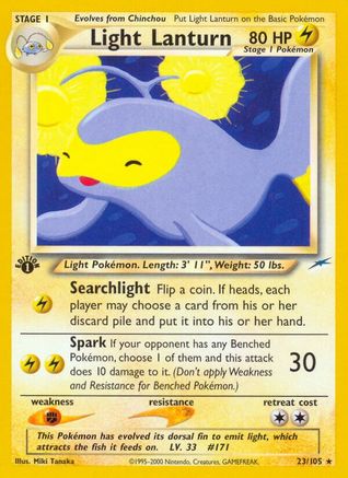Light Lanturn/105  - 1st Edition Neo Destiny - Rare